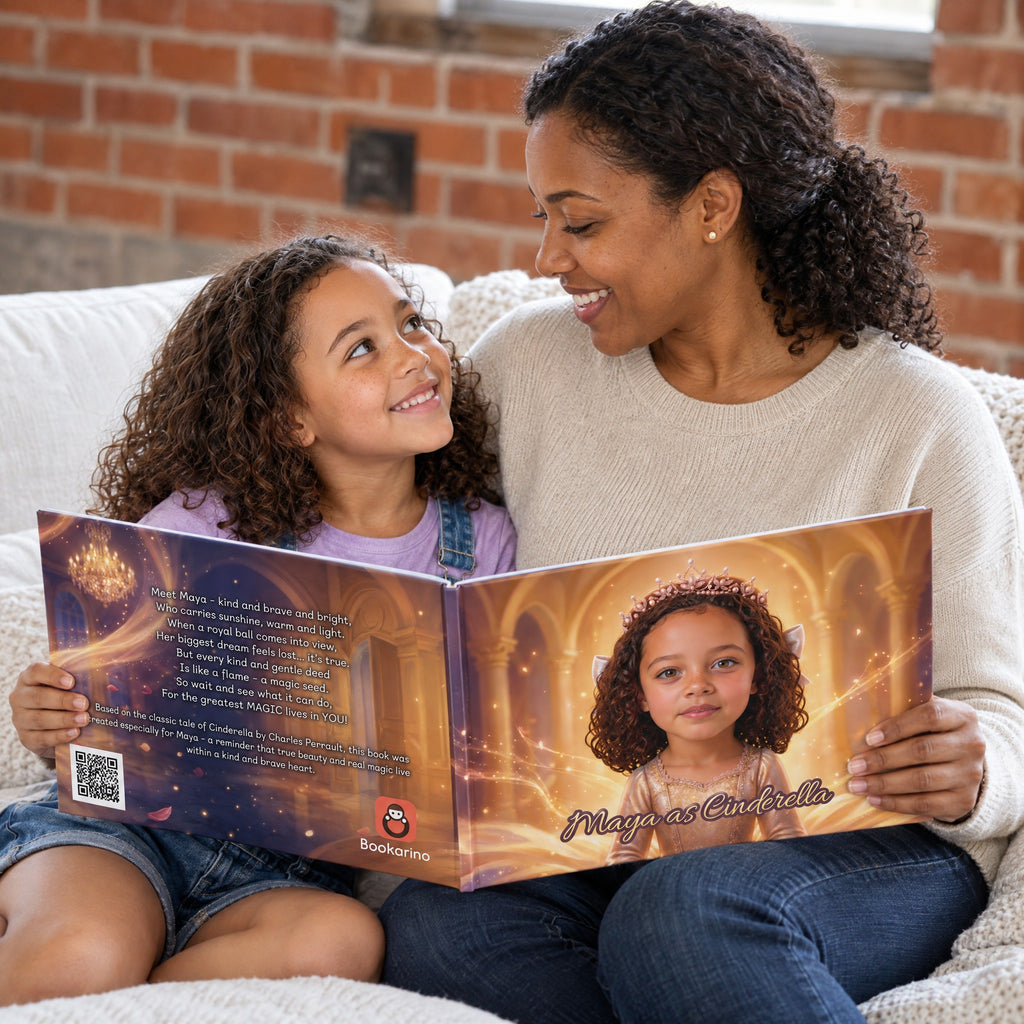 A mother and child reading together