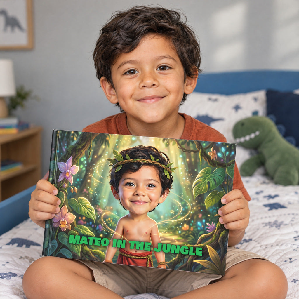 A child holding the book (sample child)